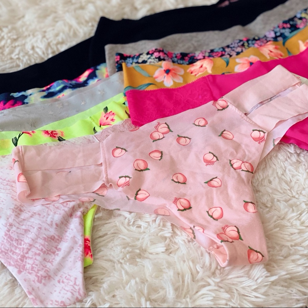 🚫Sold🚫 NWT Victoria's Secret Pink Seamless Panty Bundle sz M